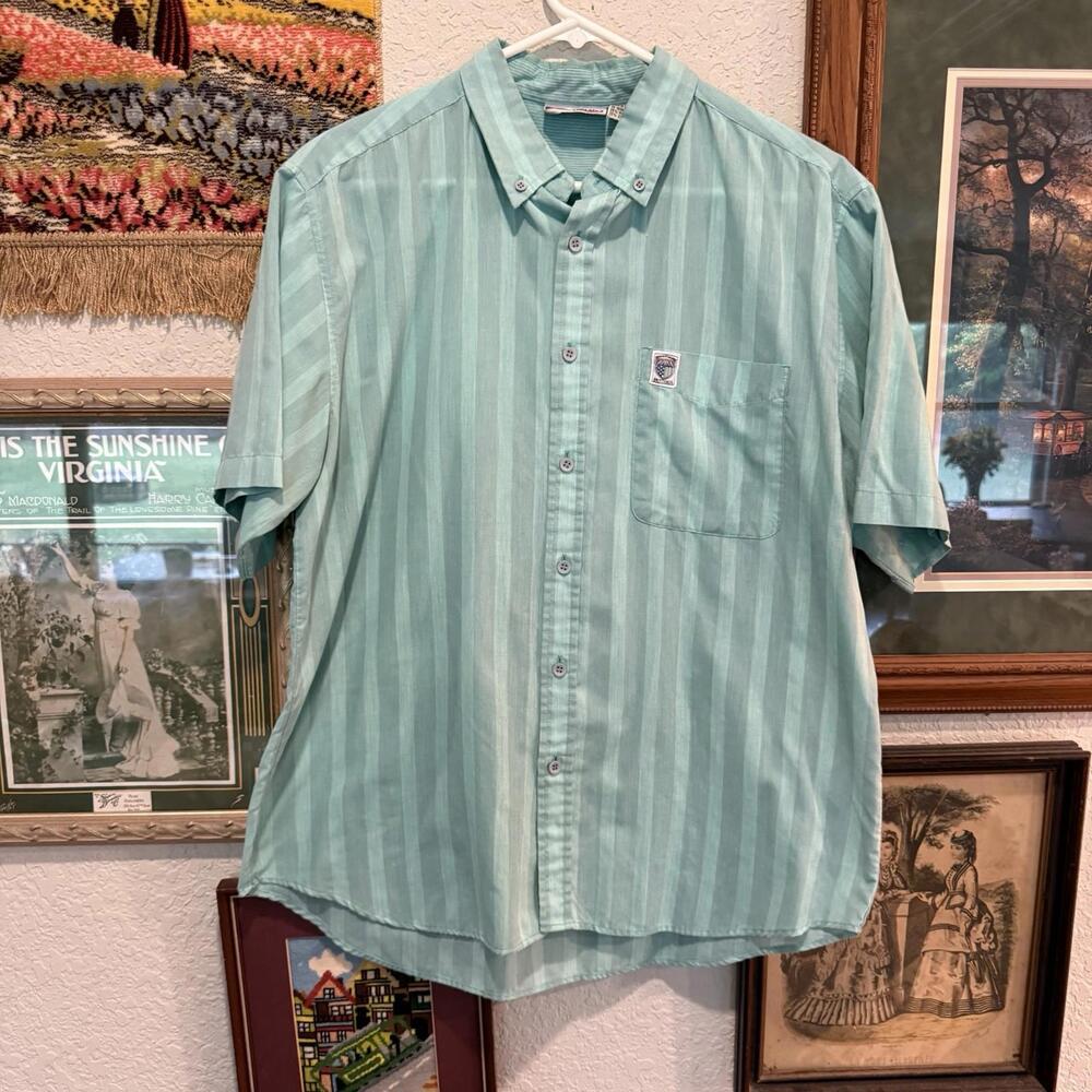 Vintage 70s/80s RARE‎ Brittania Striped Polo Shirt Size Large